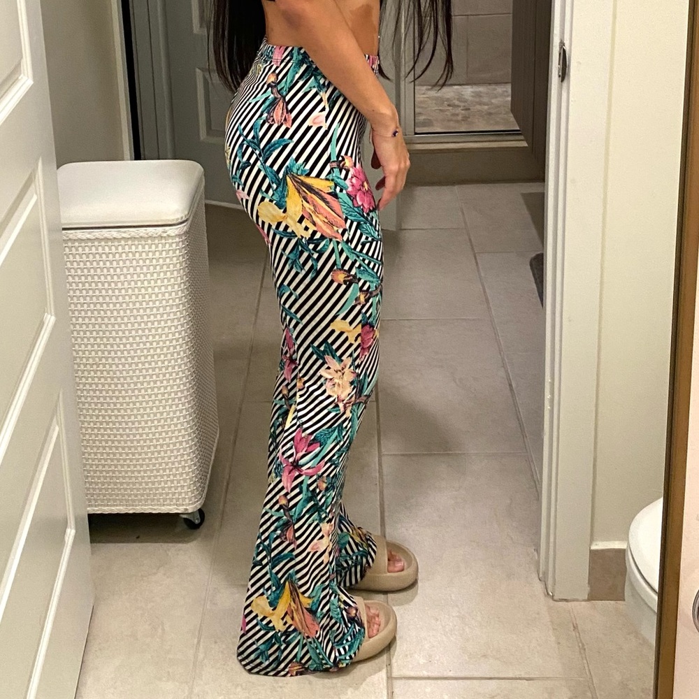 Print leggings flare